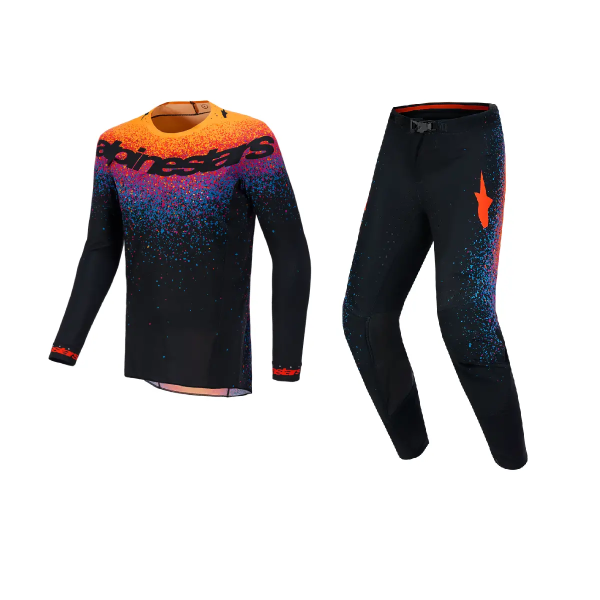 Alpinestars Supertech Black Hole Limited Edition Gear Set - Black Burst 1