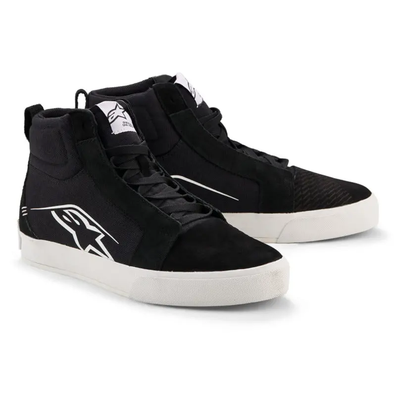 Alpinestars Ride 63 Canvas Ride Shoes - Black White 1