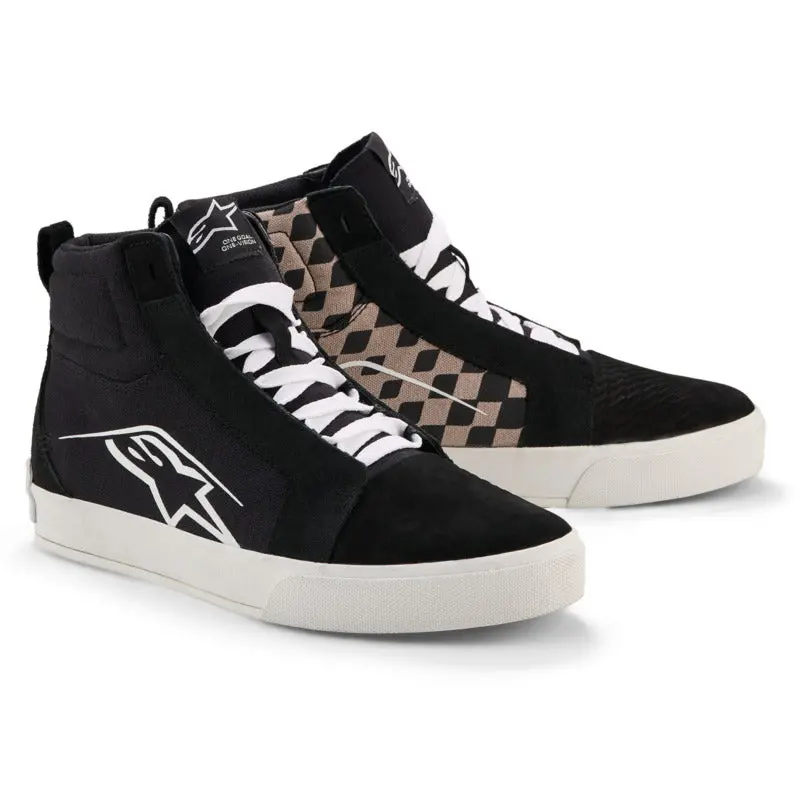 Alpinestars Ride 63 Canvas Ride Shoes - Black Cool Gray Chess 1