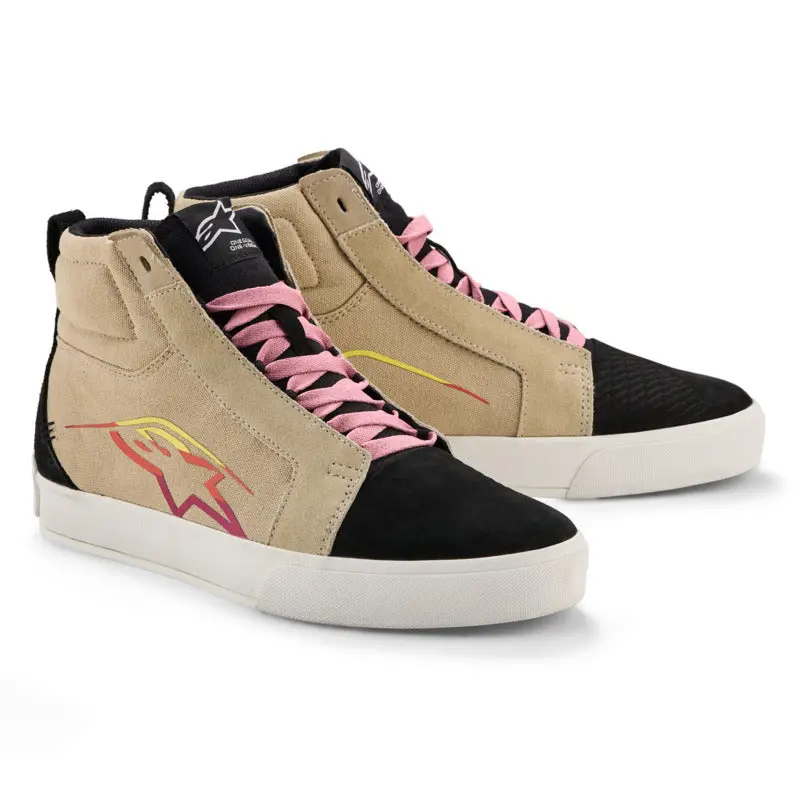Alpinestars Ride 63 Canvas Ride Shoes - Beige Black White 1