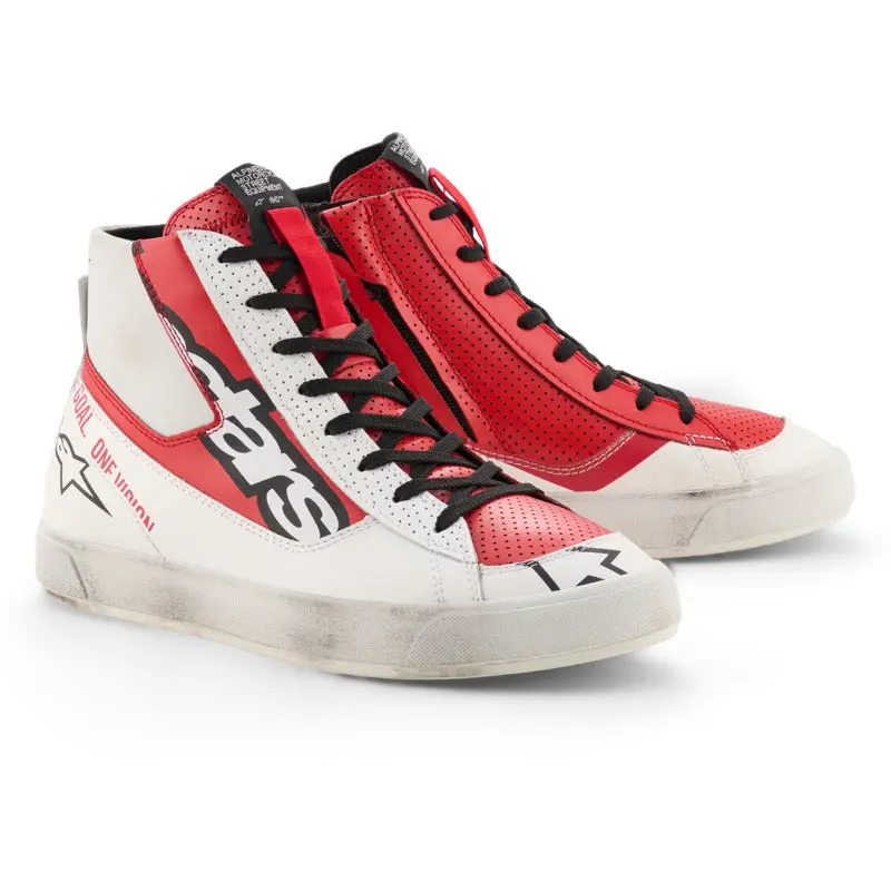 Alpinestars Stated Flair Ride Shoes - White Bright Red 1