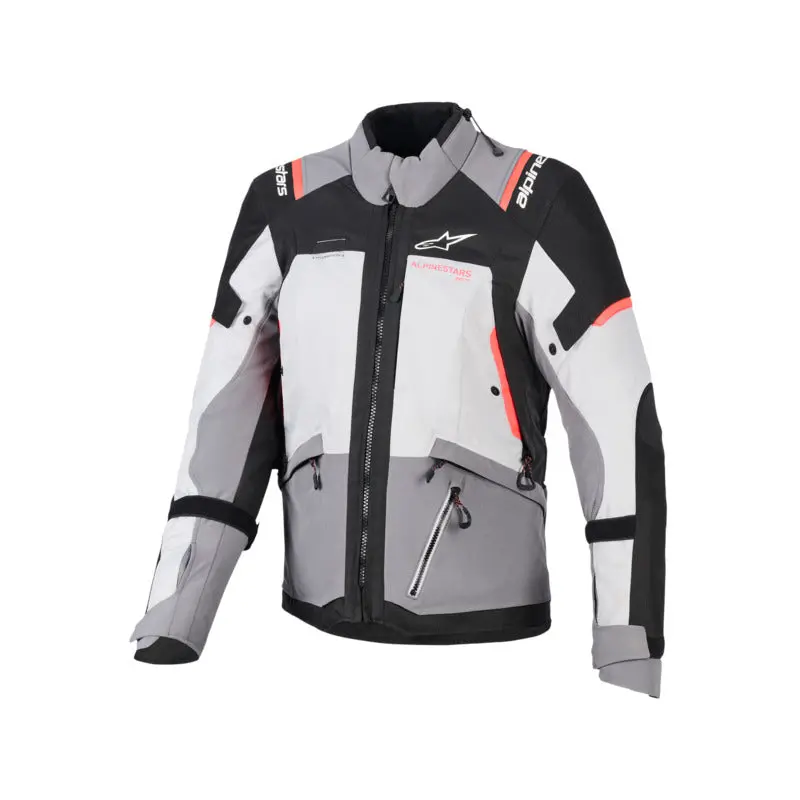 Alpinestars Womens Stella Andes V4 Drystar® Jacket - Dark Gray/Ice Gray/Black/Coral Fluro 1