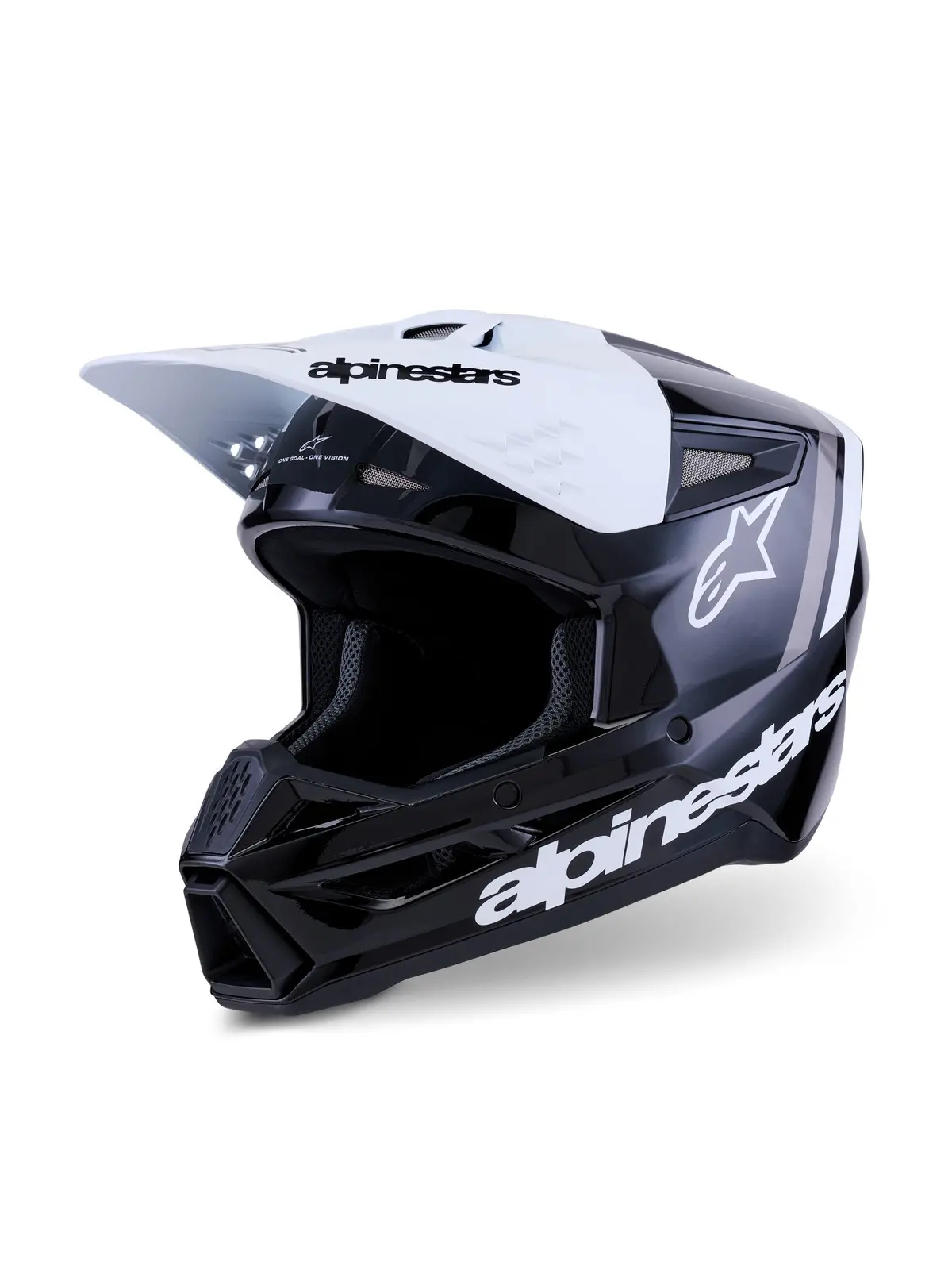 Alpinestars 2026 Sm3 Radium Helmet - Black White Grey Glossy 1