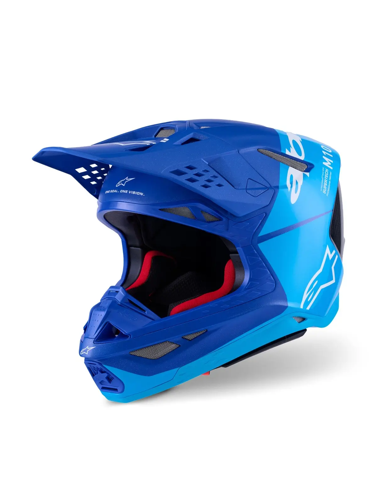 Alpinestars 2026 Supertech S-M10 Flood Helmet - Met Blue Med Blue Black Carbon M&G 1