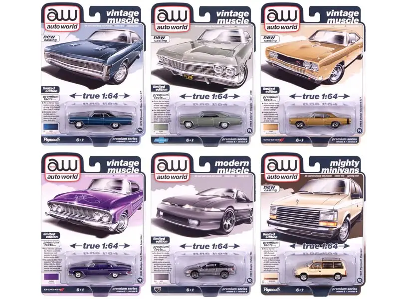 Premium 2025 Release 2 Set B Diecast 1:64 Scale Model - Auto World Aw64512b 1