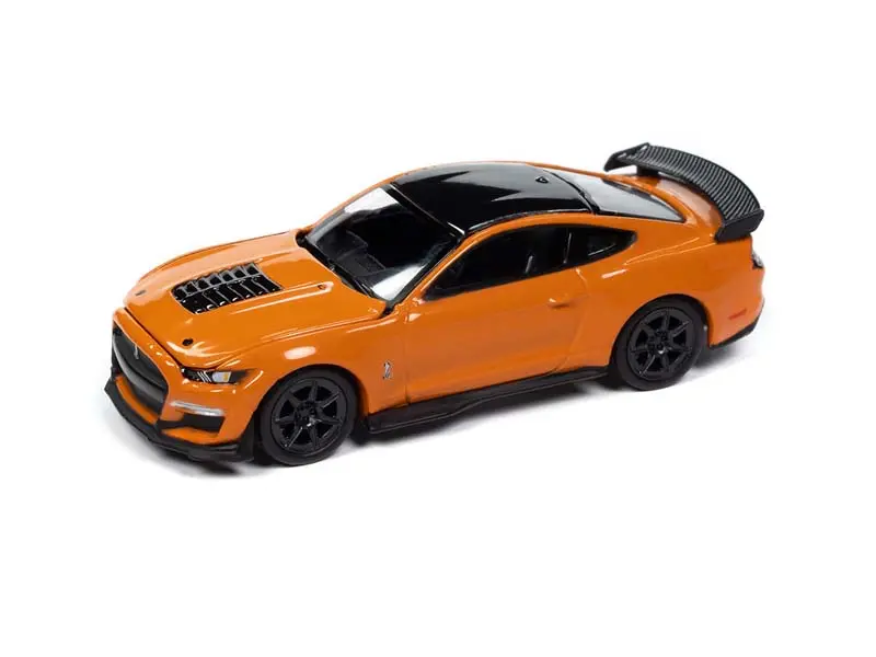 2021 Ford Mustang Shelby Gt500 Track Pack – Orange Carbon Diecast 1:64 Scale Model - Auto World Awsp171b 1