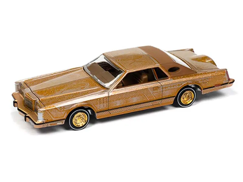 1979 Lincoln Continental Lowriders – Gold – Special Edition (Luxury Cruisers) Diecast 1:64 Scale Model - Auto World Awsp175b 1