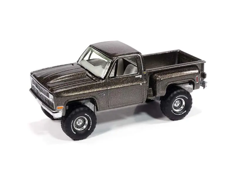 1981 Chevrolet Silverado Stepside Pickup - Medium Graystone Poly (Premium 2024 Release 3) Diecast 1:64 Scale Model - Auto World Awsp179b 1