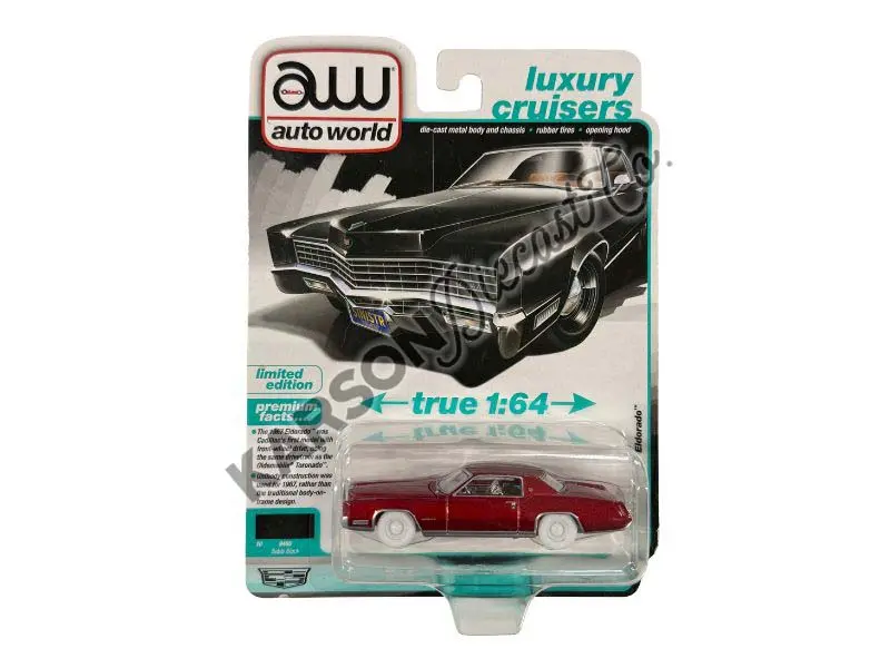 Chase 1967 Cadillac Eldorado Sable Black (Premium 2025 Release Version A) Diecast 1:64 Scale Model - Auto World Awsp185a 1