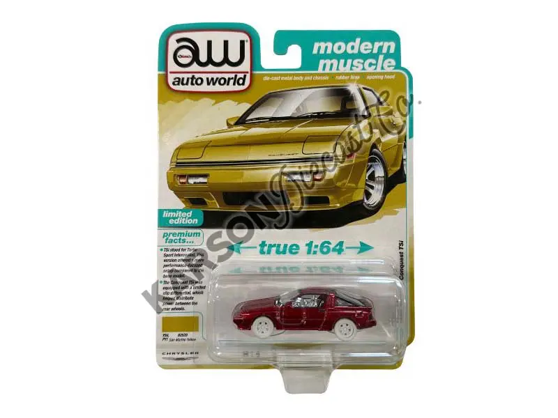 Chase 1988 Chrysler Conquest Tsi San Marino Yellow (Premium 2025 Release Version B) Diecast 1:64 Scale Model - Auto World Awsp187b 1