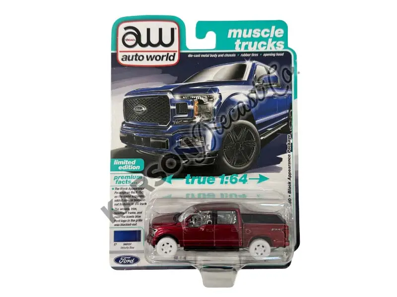 Chase 2020 Ford F-150 Fx4 Velocity Blue (Premium 2025 Release Version B) Diecast 1:64 Scale Model - Auto World Awsp188b 1
