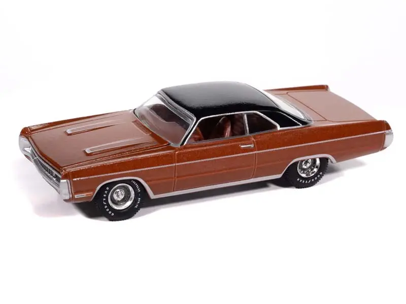1970 Plymouth Sport Fury Burnt Orange Poly Diecast 1:64 Scale Model - Auto World Awsp192a 1