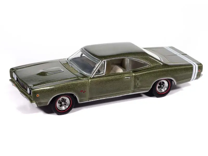 1968 Dodge Coronet R/T Hardtop Medium Green Poly Diecast 1:64 Scale Model - Auto World Awsp194a 1