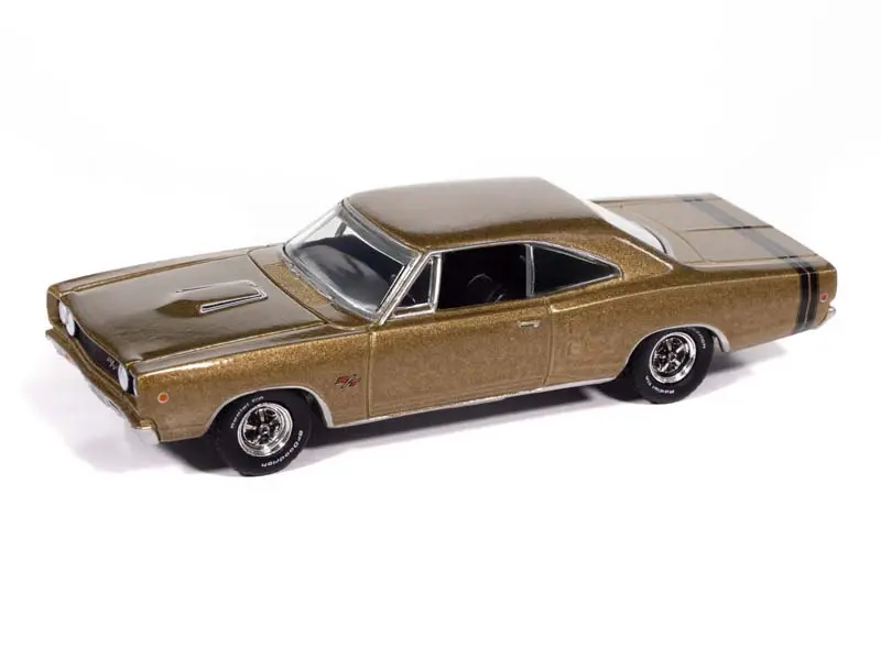 1968 Dodge Coronet R/T Hardtop Medium Gold Poly Diecast 1:64 Scale Model - Auto World Awsp194b 1