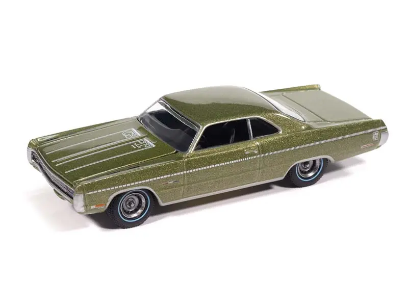 1971 Plymouth Sport Fury Gt - Amber Sherwood Poly Diecast 1:64 Scale Model - Auto World Awsp211a 1