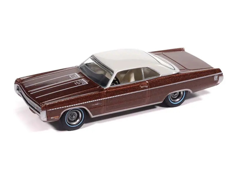 1971 Plymouth Sport Fury Gt - Autumn Bronze Poly Diecast 1:64 Scale Model - Auto World Awsp211b 1