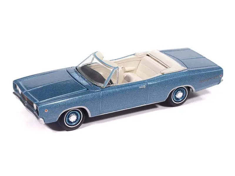 1968 Dodge Coronet 500 Convertible - Pale Blue Poly Diecast 1:64 Scale Model - Auto World Awsp212a 1