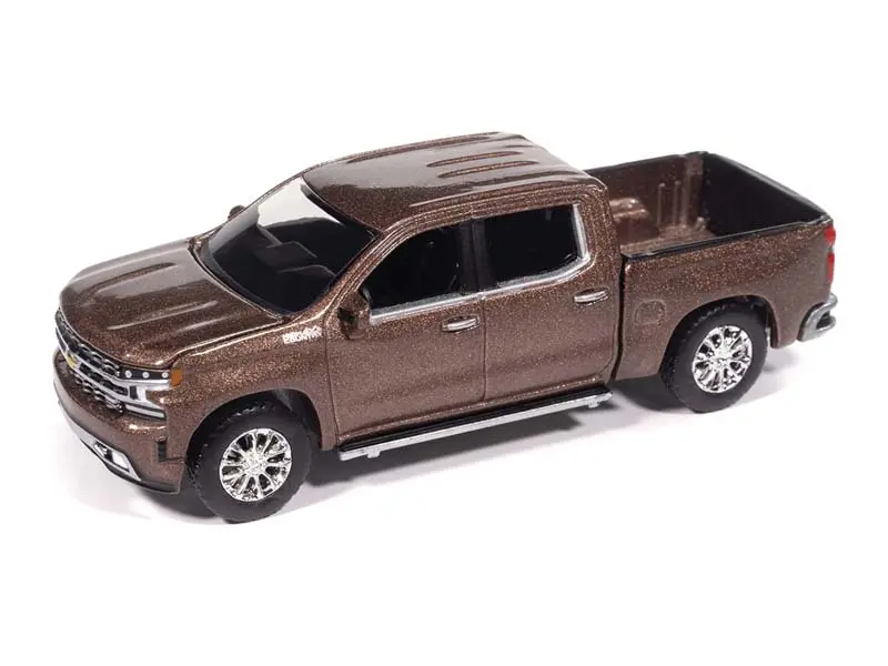 2019 Chevy Silverado High Country - Oakwood Metallic Diecast 1:64 Scale Model - Auto World Awsp215a 1