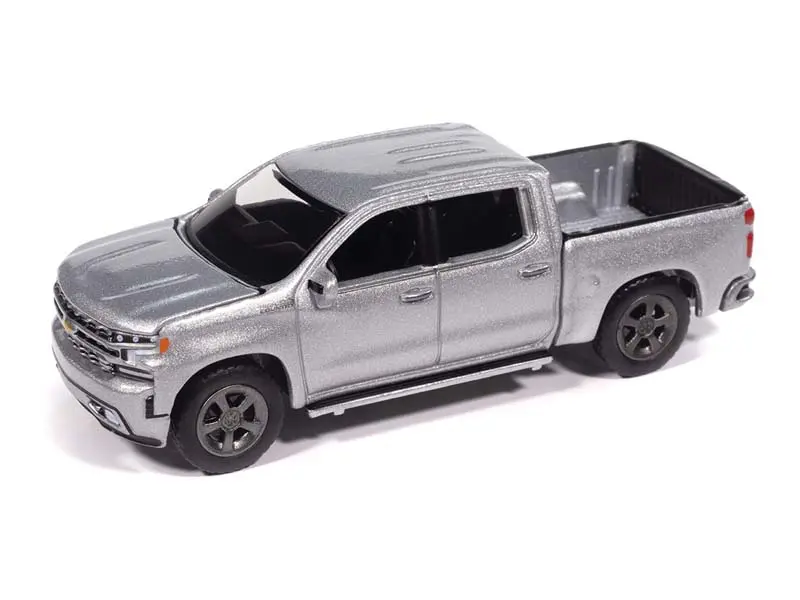 2019 Chevy Silverado High Country - Silver Ice Diecast 1:64 Scale Model - Auto World Awsp215b 1