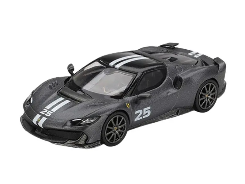 Pre-Order Ferrari 296 Speciale – Grigio Silverstone Opaco Diecast 1:64 Scale Model - Bbr Bbrfer64043 1