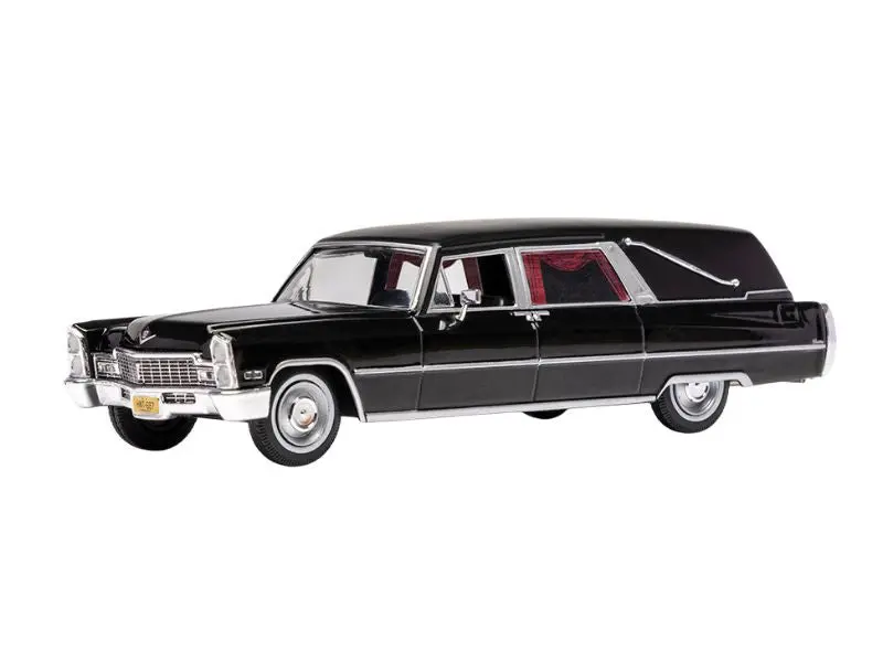 Pre-Order 1968 Cadillac Deville Hearse - Black Diecast 1:43 Scale Model - Ixo Clc629n22 1