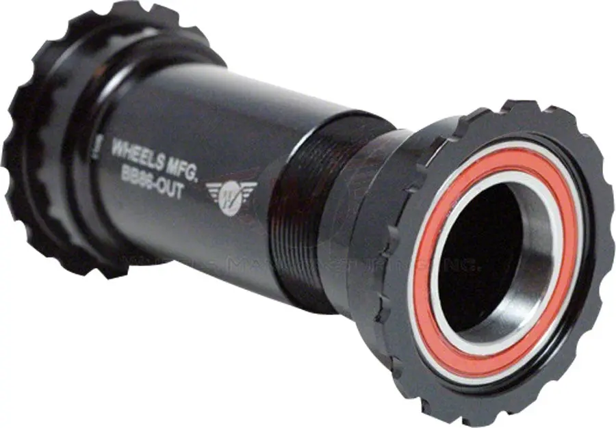 Thread Together Bb86/92 Shimano Bottom Bracket With Angular Contact Bearings Black Threaded Cups 1