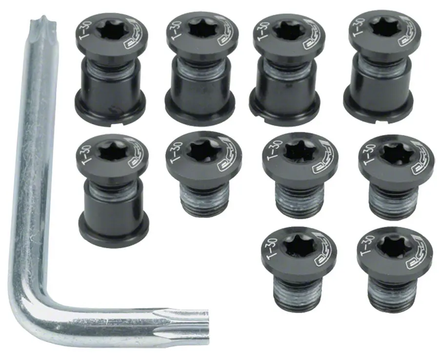 Torx T-30 Alloy Mountain Chainring Nut/Bolt Set With Tool 1
