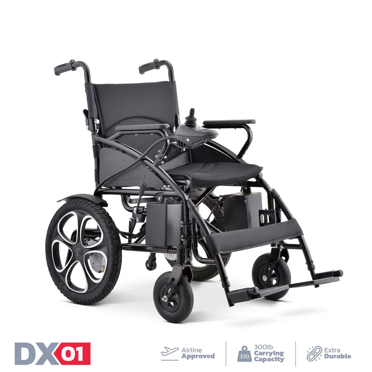 Rubicon Dx01 - Affordable All-Terrain Foldable Electric Wheelchair: Lightweight, Portable & Airline-Approved For Travel | Low Price Power Wheelchair 1