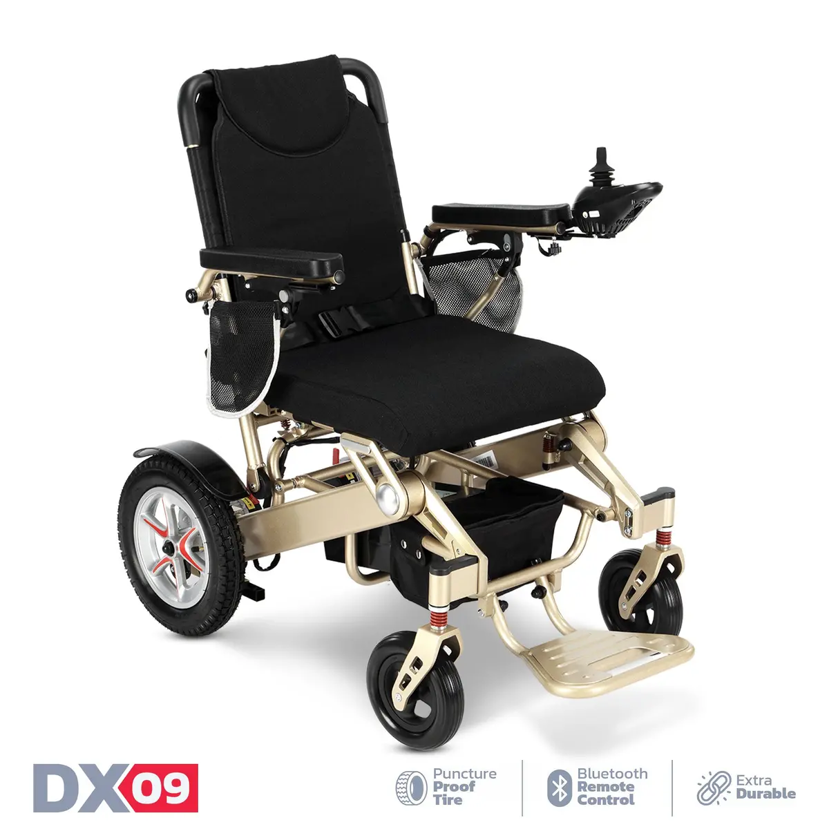 Rubicon Dx09 - Deluxe Premium Long-Range Electric Wheelchair: Lightweight, All-Terrain & Indoor Use W/ Joystick Control | Dual Motor Power Wheelchair 1