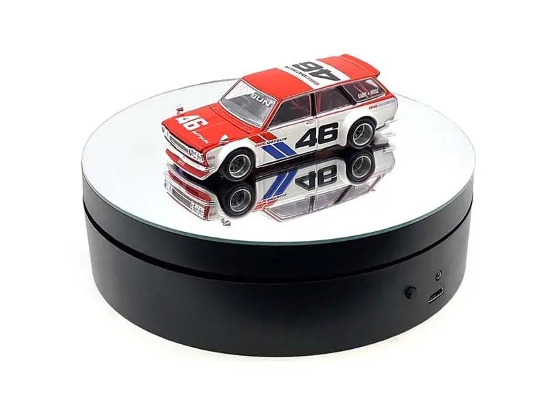 Mini Turntable Display 4.75″ – Mirror Top For 1:64 / 1:43 Scale Models - E12-Mr 1