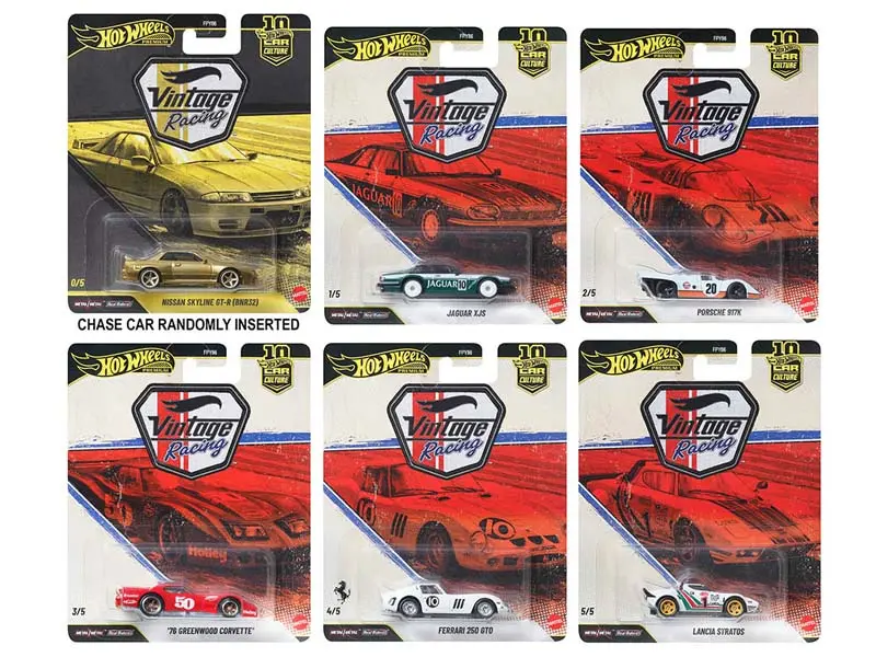 Pre-Order Car Culture 10Th Anniversary 2026 T Case – Vintage Racing Assortment Set Of 10 Diecast 1:64 Scale Model - Hot Wheels Fpy86-961T 1