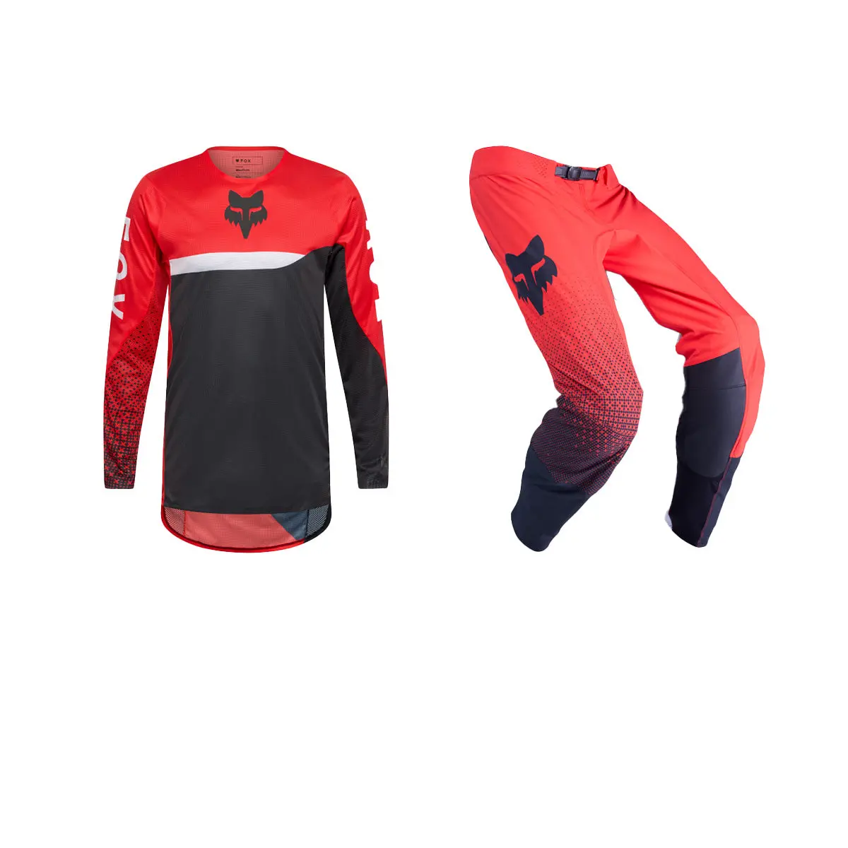 Fox 2026 Flexair Fracture Gear Set - Flo Red 1