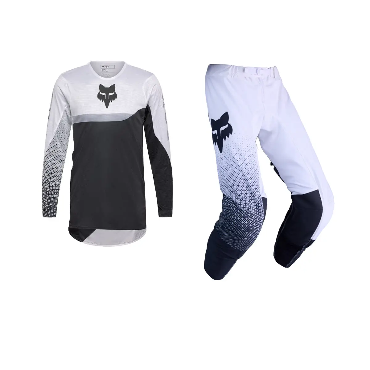 Fox 2026 Flexair Fracture Gear Set - White/Black 1