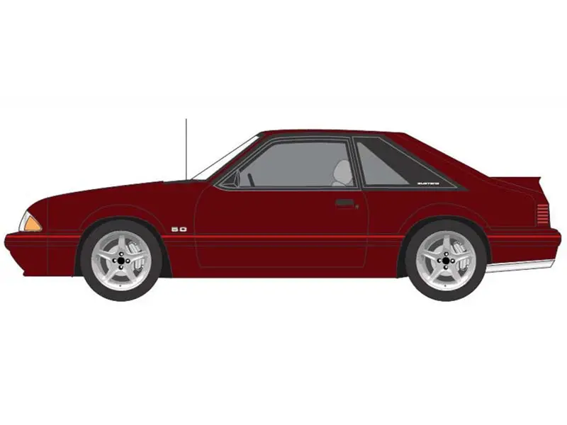 Pre-Order 1988 Ford Mustang Gt - Medium Cabernet Diecast 1:18 Scale Model - Acme G1801834 1