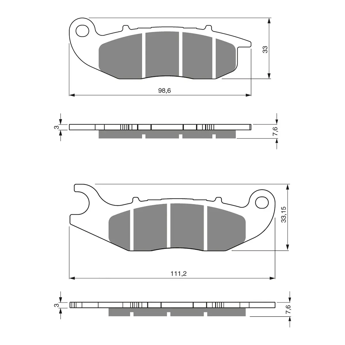 Brake Pads Goldfren Sintered Sports Gf278 - S3 (P405) 1
