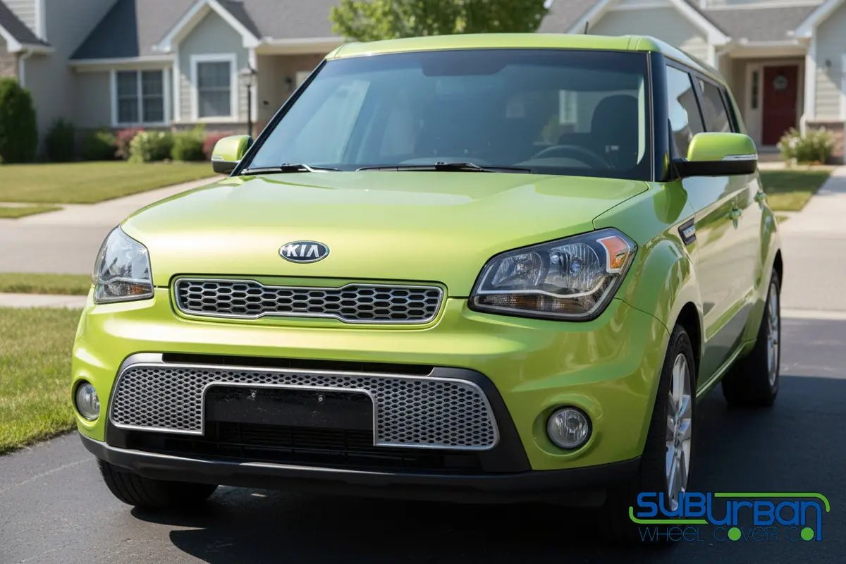'10-11 Kia Soul 2 Piece Chrome Grille Insert / Overlay Gi/84 1