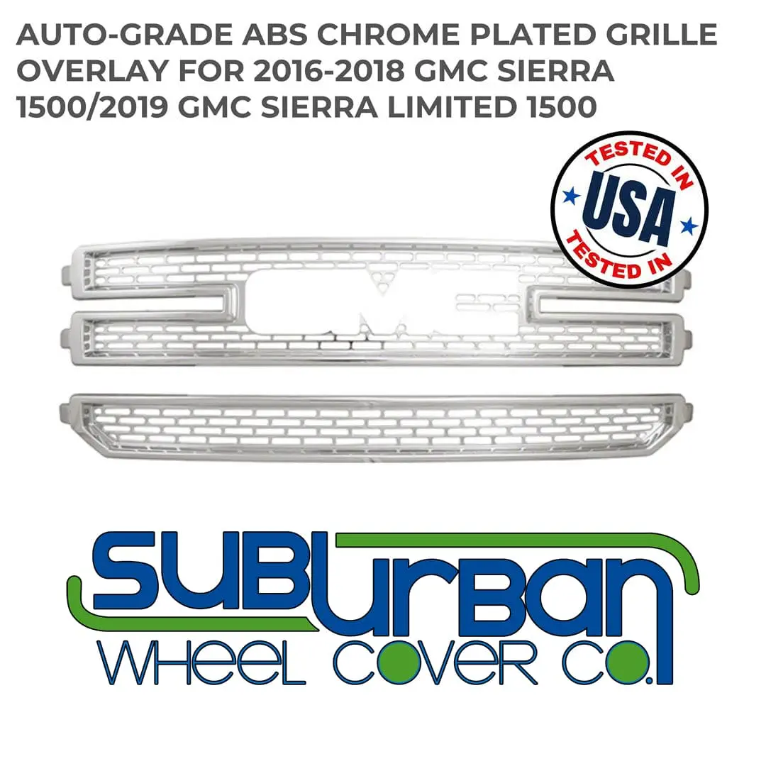 '16-18 / '19 Limited Gmc Sierra 1500 Base + Sle Chrome Grille Insert Gi141 1