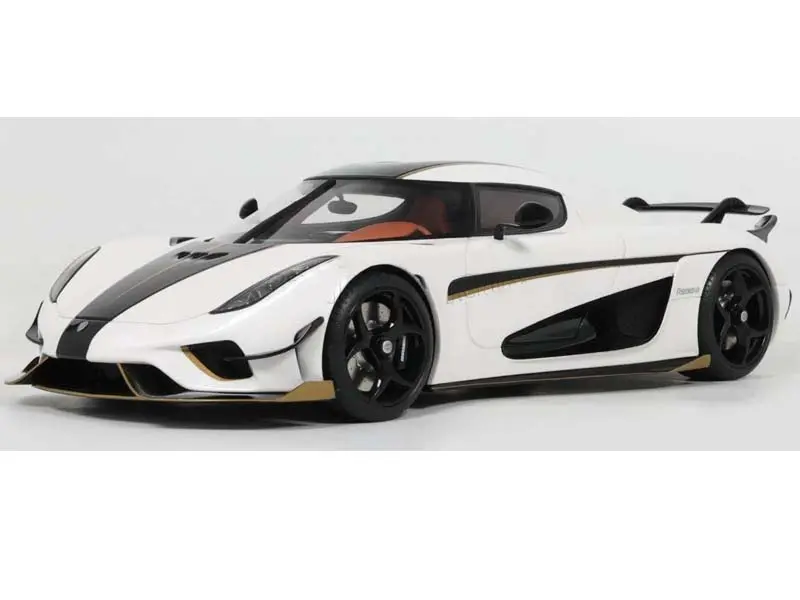 2023 Koenigsegg Regera - Record White (Limited Edition Resin Model) 1:18 Scale Model - Gt Spirit Gt913 1