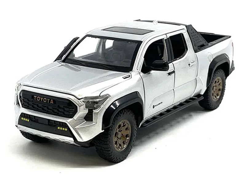 2024 Toyota Tacoma Trailhunter Edition – Silver (Limited Edition) Diecast 1:24 Scale Model - Mijo H08777sil 1