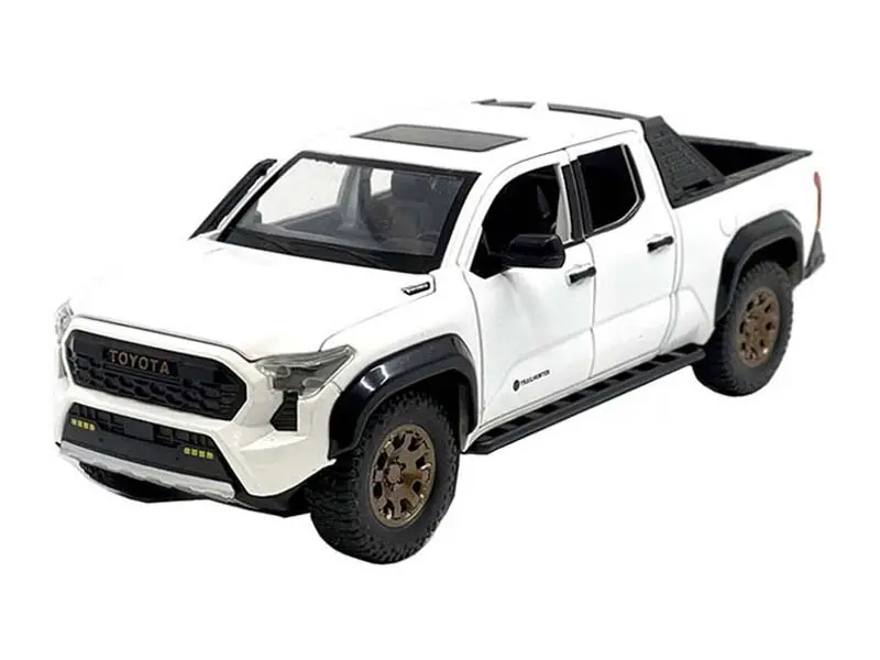 2024 Toyota Tacoma Trailhunter Edition – White (Limited Edition) Diecast 1:24 Scale Model - Mijo H08777wh 1
