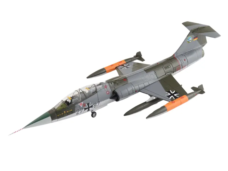 Lockheed Tf-104G Starfighter 27+87, Jg 74 (Molders) 1970S Diecast 1:72 Scale Model - Hobby Master Ha1077 1