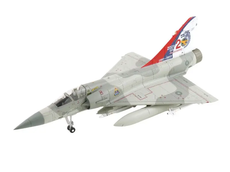 Dassault Aviation Mirage 2000-5 20Th Anniversary Of Mirage 2000 Rocaf (W/ 2X Magic, 4 X Mica Missiles, 2 X 1700L Fuel Tanks, 1 X Center Fuel Tank) Diecast 1:72 Scale Model - Hobby Master Ha1621b 1