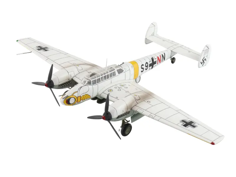 Messerschmitt Bf 110E (S9+Nn) Flown By Lt. Herbert Kutscha, 5./Zg 1 Soviet Union 1942 Diecast 1:72 Scale Model - Hobby Master Ha1816mc 1