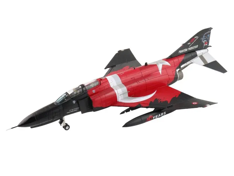 Mcdonnell Douglas F-4E - 50Th Years Of Turkish Af 77-0303, Turkish Air Force, Nov 2024 Diecast 1:72 Scale Model - Hobby Master Ha19079 1
