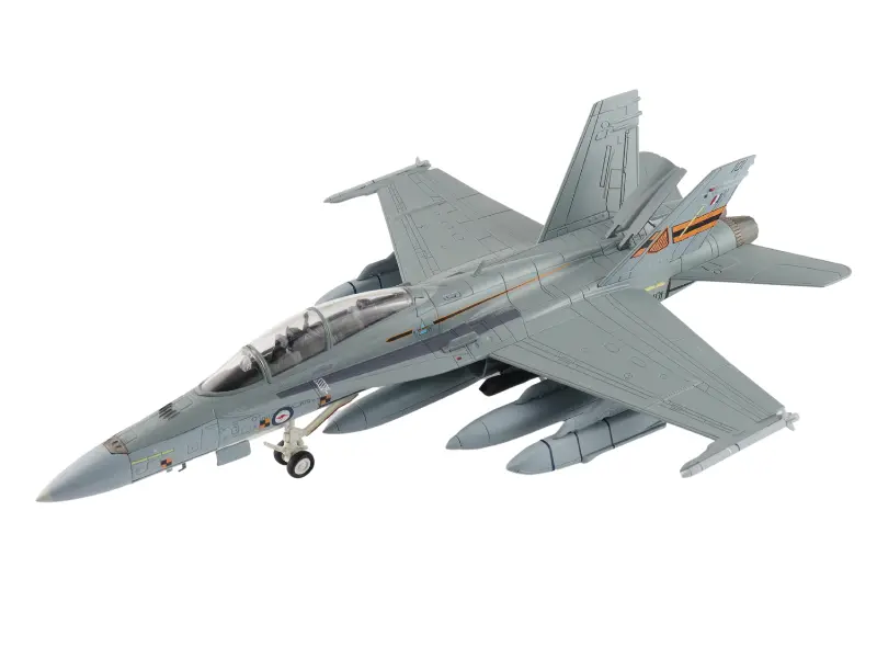 Mcdonnell Douglas F/A-18B Hornet - Ardu A21-101, Raaf (With 2 X Agm-158) Diecast 1:72 Scale Model - Hobby Master Ha3585 1