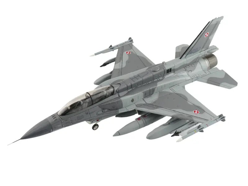General Dynamics F-16D Polish Air Force (Red Flag) 4087, 31. Baza Lotnictwa Taktycznego, Alaska June 2012 Diecast 1:72 Scale Model - Hobby Master Ha38041 1