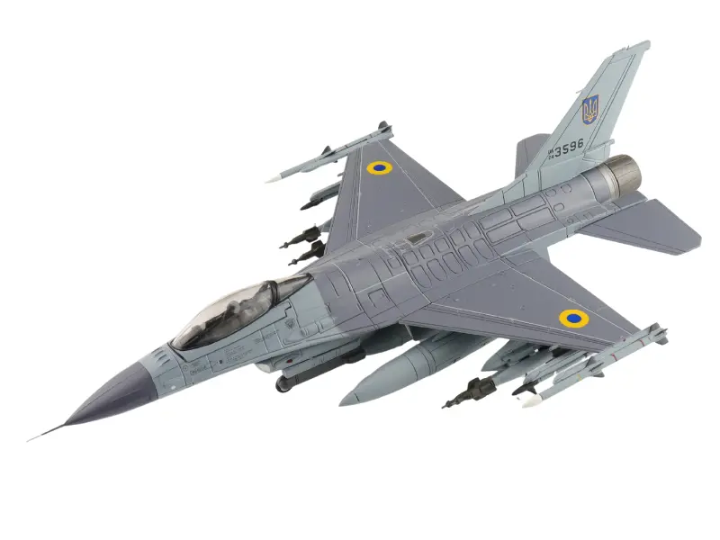 General Dynamics F-16Am (Ukrainian Air Force) Ua24-3596 Ukraine August 2024 (With Pids+ Systems) Diecast 1:72 Scale Model - Hobby Master Ha38047 1
