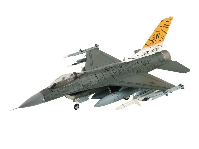 Lockheed Martin F-16Cm (Tiger Tiger 1) 91-0379, 79Th Fs Shaw Air Base 2023 Diecast 1:72 Scale Model - Hobby Master Ha38066 1