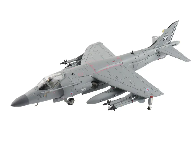 British Sea Harrier Fa.2 Zh796 Royal Navy Fairford 2018 (W/ Sea Eagle Missiles) Diecast 1:72 Scale Model - Hobby Master Ha4108 1
