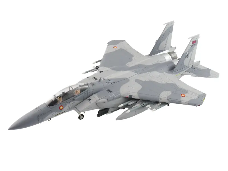 Mcdonnell Douglas F-15Qa Ababil Qa538 Qatar Emiri Air Force Riat 2024 (W/ 12 X Aim-120, 3 X Fuel Tank) Diecast 1:72 Scale Model - Hobby Master Ha4546 1